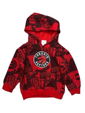 NBA Kids Toronto Raptors Red & Black Logo Hoodie